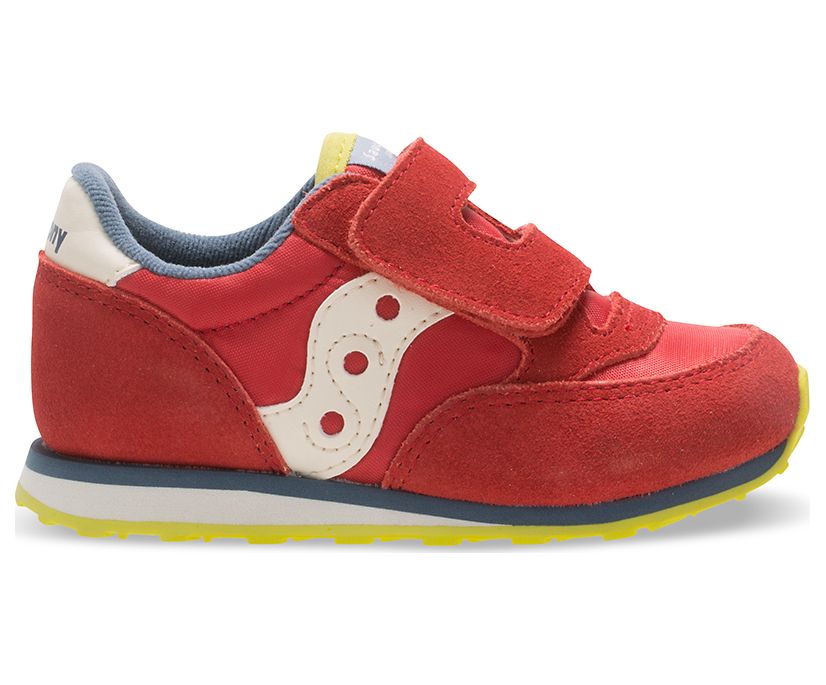 Saucony Baby Jazz Hook & Loop Sneakers Barn Röda Blå Ljusgröna | Sverige 458RVD